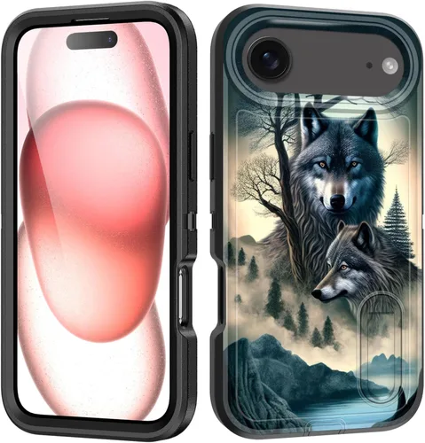 Vista 157 de Funda para iPhone Air con soporte integrado, a prueba de golpes, polvo y caídas, 3 capas, grado militar, funda protectora para iPhone Air de 6.5