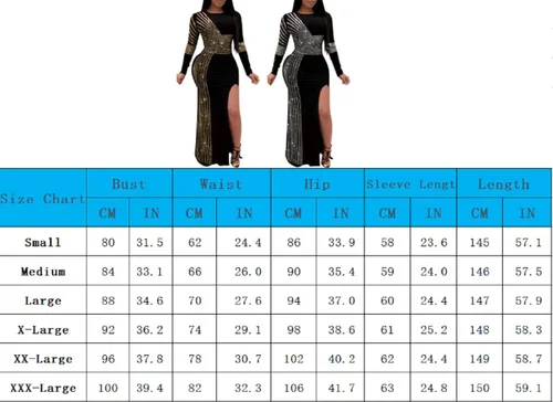 Vista 5 de Vestidos para mujer, sexy, manga larga, con pedrería brillante para cumpleaños, fiestas, clubes y eventos nocturnos