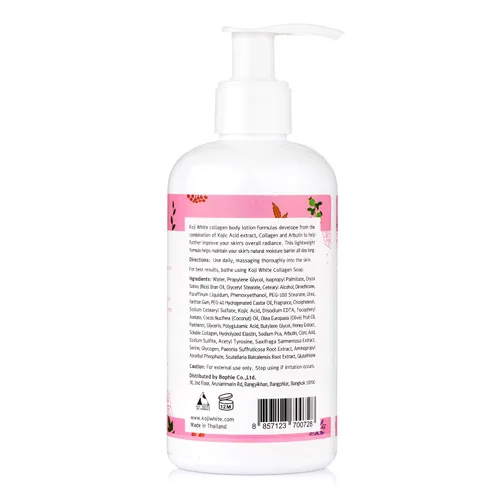 Vista 9 de Koji White Kojic Acid & Collagen Loción corporal, set de regalos para mujer para iluminar la piel con arbutina, piel brillante, hidratante y tez