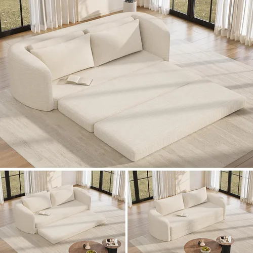 Vista 22 de Vesgantti Sofá modular sin hueso de 114 pulgadas, moderno sofá de 5 plazas en forma de U con 2 otomanas y asientos profundos, sofás de nube