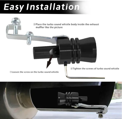 Vista 5 de Silenciador universal de tubo de sonido turbo simulador de sonido de tubo de escape potenciador de sonido compatible con camiones, motocicletas