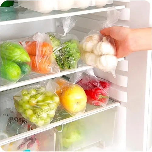 Vista 7 de OausTect Rollo de bolsa de plástico de 12 x 16 pulgadas, bolsas de almacenamiento de alimentos transparentes para frutas y verduras, 350 10 rollos