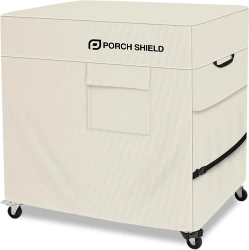 Vista 12 de Porch Shield Cubierta para carrito de patio con ruedas 40 pulgadas de largo Negro
