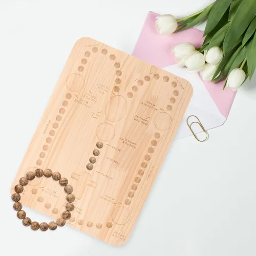 Vista 4 de EXCEART Tablero de cuentas ergonómico Herramientas de cuentas para hacer joyas DIY Tableros de cuentas para rosario