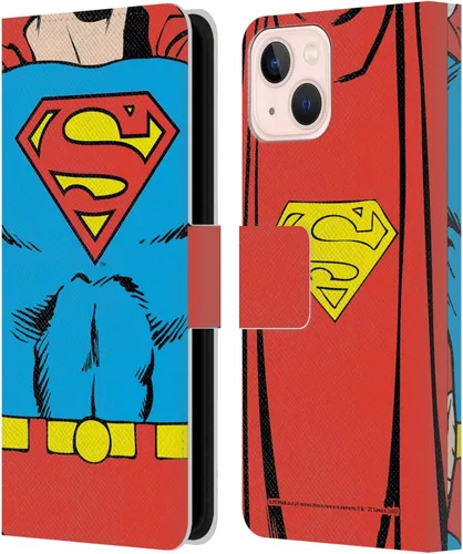 Vista 108 de Head Case Designs Funda de piel con licencia oficial de Superman DC Comics con logotipos negros y rojos compatible con Apple iPhone 11