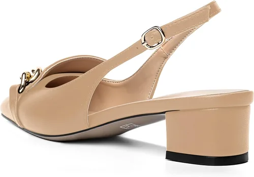 Vista 7 de MOVINSTEPS Zapatos de tacón bajo con hebilla mate para mujer, con correa ajustable, con correa ajustable, tacón bajo, 1.5 pulgadas Beige