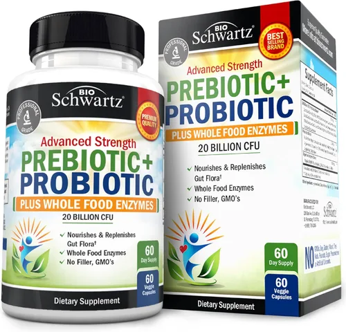 Vista 8 de Prebióticos y probióticos avanzados para mujeres y hombres, salud inmunológica, digestiva e intestinal con L. Reuteri, fibra de inulina, enzimas