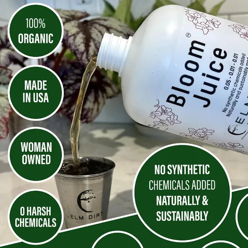 Vista 3 de Elm Dirt 's Bloom Juice para todas las plantas con flores (botella de 1-32 onzas)