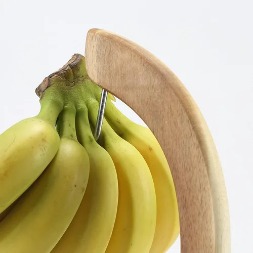 Vista 4 de everous Soporte de plátano con base de mármol negro, soporte moderno para plátano, soporte para árbol para cocina y hogar, sin deslizamiento