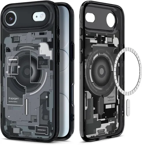 Vista 18 de Spigen Ultra Hybrid MagFit Impresión Digital Directa - Funda para iPhone 16 Pro [Diseño Personalizado][Compatible con Magsafe] - Analógica DDP