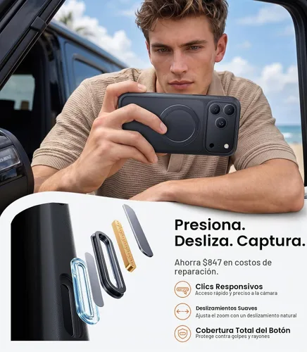 Vista 7 de TORRAS Funda magnética para 18 Pro, protección militar contra caídas 4X Negro