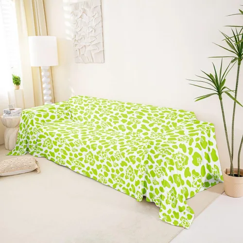Vista 2 de Erosebridal Funda protectora para sofá, diseño de vaca lechera, diseño de vaca verde manzana, funda acolchada para sofá de animales occidentales