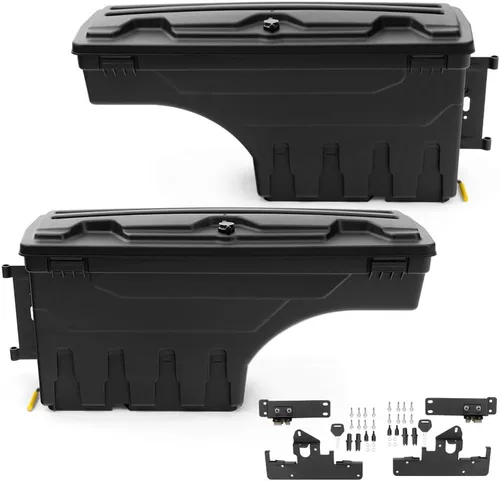 Vista 11 de PIT66 Caja de almacenamiento para cama de camión lado derecho compatible con Ford F150 1997-2014