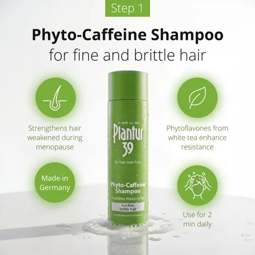 Vista 2 de Plantur 39 Paquete de champú y acondicionador para cabello fino y quebradizo I promueve el crecimiento natural del cabello I Champú de fórmula I