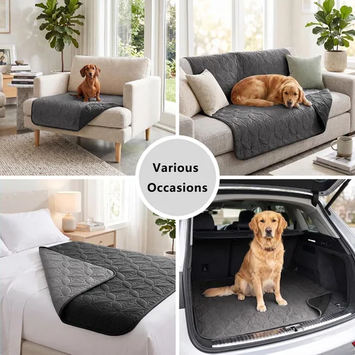 Vista 5 de Manta impermeable para perro, 30 x 30 pulgadas, fundas de sofá para mascotas pequeñas para sofá, silla, cama, protector de muebles de perros