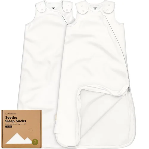 Vista 23 de Paquete de 2 sacos de dormir orgánicos para bebé, 100% algodón 0.5TOG (aguacate, 0-6 meses) Soft Breathable, Baby Wearable Blanket, Toddler