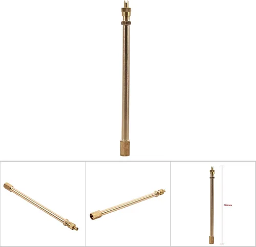 Vista 2 de Keenso Adaptador de extensión de válvula de neumático automático de latón, extensor de vástago de neumático de inflado para motocicleta, bicicleta