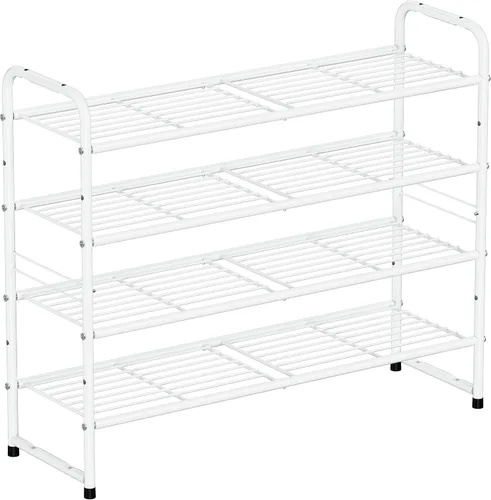 Vista 22 de SUFAUY - Estante para zapatos apilable de 2 niveles, zapatero para entrada, con gran capacidad, organizador de calzado para dormitorio, rejilla