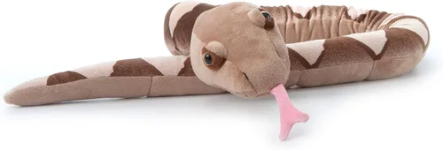 Vista 5 de The Petting Zoo Peluche de serpiente Copperhead, regalos para niños, juguete de peluche de serpiente de 54 pulgadas