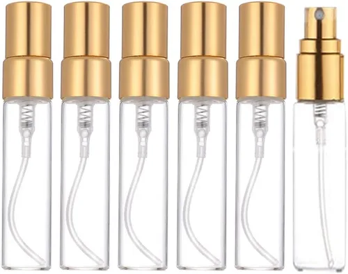 Vista 4 de Mini atomizador recargable transparente de 0.2 fl oz, botella de perfume de viaje, botella vacía hidratante para fiesta, herramienta de maquillaje