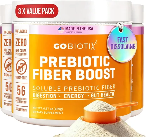 Vista 10 de Suplemento de fibra prebiótica: Ayuda a la salud intestinal y la regularidad digestiva, Suplemento de fibra en polvo soluble para mujeres y hombres