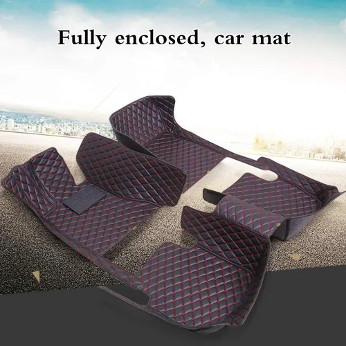 Vista 4 de Tapete para piso de automóvil hecho a medida para el 96% de los modelos de automóvil, cobertura completa, protección interior, impermeable, Beige