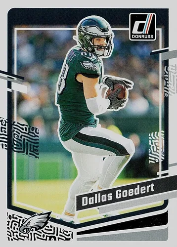 Vista 6 de Conjunto de 15 cartas del equipo de los Philadelphia Eagles 2023 Donruss sellado de fábrica con Jalen Hurts y Fletcher Cox más cartas de novatos
