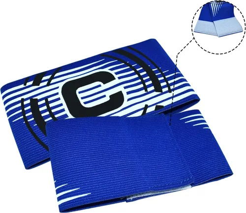 Vista 2 de Sports Captain C Armband - Brazalete elástico unisex para capitán de fútbol, ajustable, para jugadores de fútbol al aire libre, para jóvenes