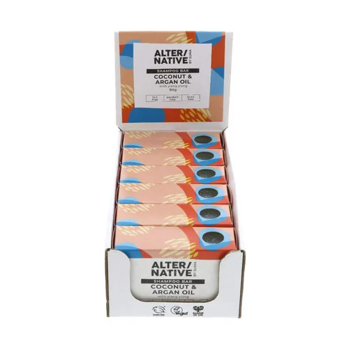 Vista 2 de Alter Native Natural Coconut & Argan - Barra de champú de glicerina de 3.15 onzas