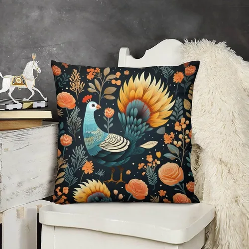 Vista 11 de Funda de cojín decorativa de árbol de arce y camión de Acción de Gracias, otoño, Acción de Gracias, calabaza, fundas de cojín cuadradas suaves