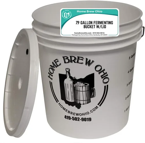 Vista 2 de Home Brew Ohio Cubo de fermentación de 7.9 galones con tapa con ojales