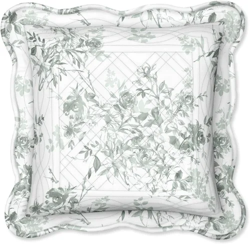 Vista 61 de BrylaneHome Almohada cuadrada Florence - Flor antigua