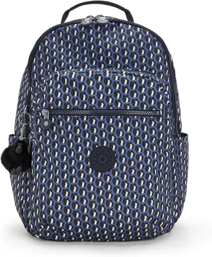 Vista 56 de Kipling Seúl - Mochila pequeña para tableta, diseño de flores acuáticas, talla única