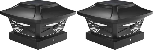 Vista 16 de Davinci Lighting Renaissance Luces Solares para Tapas de Postes Exteriores - Incluye Bases para Postes 4x4 5x5 6x6 - Luz LED Brillante - Blanco