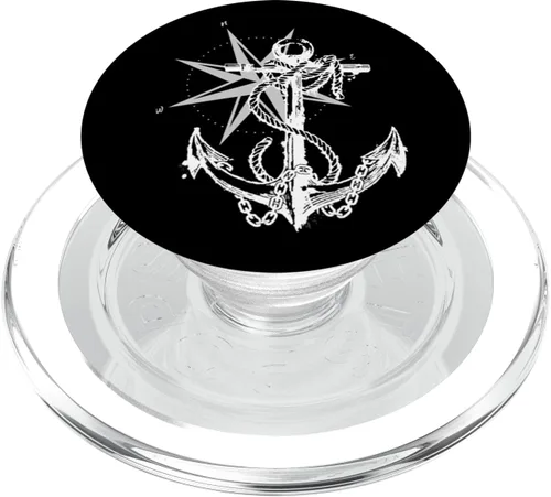 Vista 7 de Diseño de brújula Anker náutico marítimo PopSockets PopGrip intercambiables