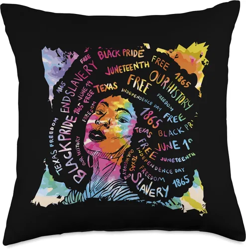 Vista 4 de Juneteenth African American Pride Black History Month Girls Throw Pillow