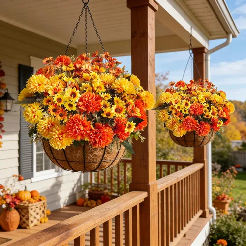 Vista 4 de 8 flores artificiales para exteriores, resistentes a los rayos UV, para macetas de crisantemos realistas, margaritas que no se decoloran