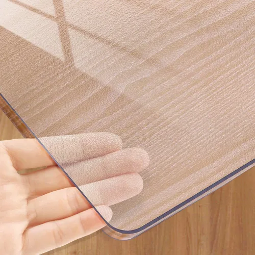 Vista 12 de Protector de mesa esmerilado de 12 x 24 pulgadas, cubierta de mesa de plástico de 2mm de grosor, protector de mantel de plástico transparente, a