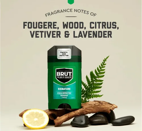 Vista 5 de Brut Desodorante Signature Fragancia 2.7 oz / 76 g (Paquete de 6)