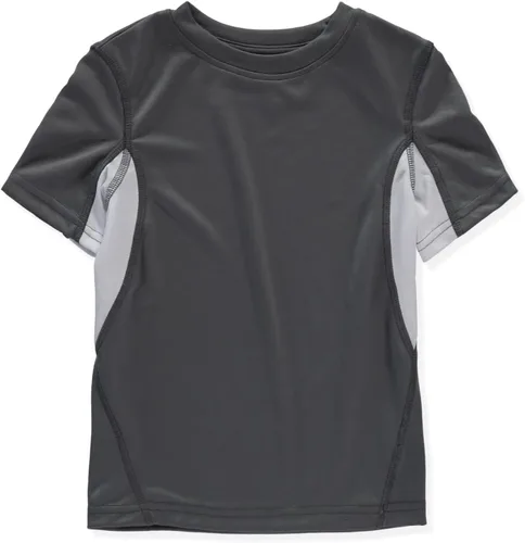 Vista 17 de Rash Guard - Camiseta de natación de manga corta con protección solar UV para niños Jefe/Negro/Multi