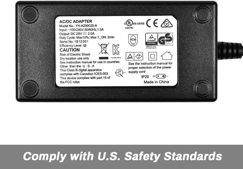 Vista 6 de Fuente de alimentación reclinable, transformador universal de conmutación de anillo magnético CA/CC, compatible con reclinadores adaptador de 29 V 2