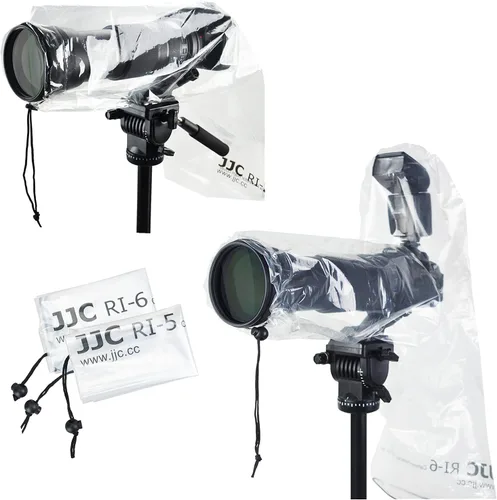 Vista 11 de 2 piezas de cubierta transparente de lluvia para cámara con flash para cámara + lente de hasta 6.3 x 9.8 pulgadas (DXL) Waterproof,PE