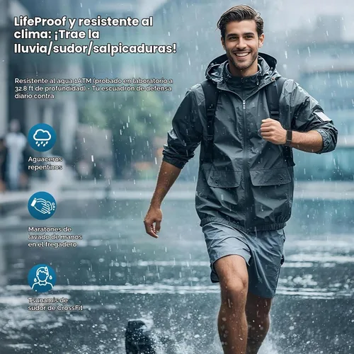 Vista 5 de EnergyPort Fitness Tracker & Smart Watch with 60-Day Battery & 2 Bands Gray