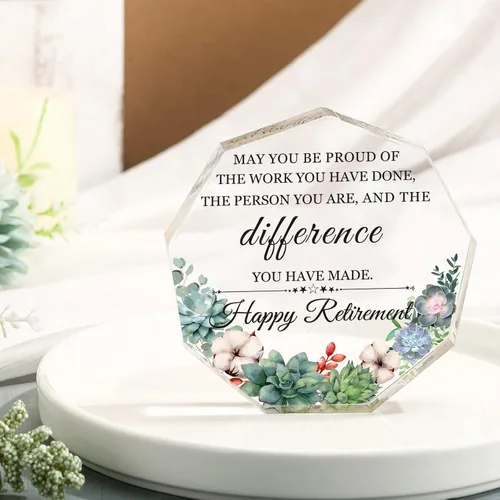 Vista 2 de Regalos de feliz jubilación para hombres y mujeres, con texto en inglés «May You Be Proud of The Work Have Done»