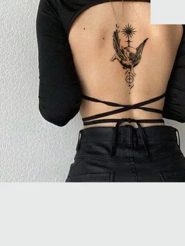 Vista 3 de Fallen Angel Juice Plant Ink - Tinta impermeable semipermanente y duradera, 2 semanas, calcomanías temporales de tatuajes para hombres y mujeres