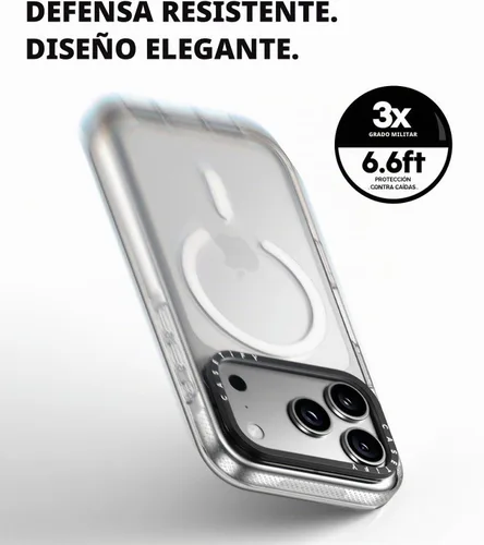 Vista 5 de CASETiFY Funda transparente para iPhone Air [No se amarillea/Magsafe/Protección contra caídas de grado militar 3X de 1.98 m] - Transparente