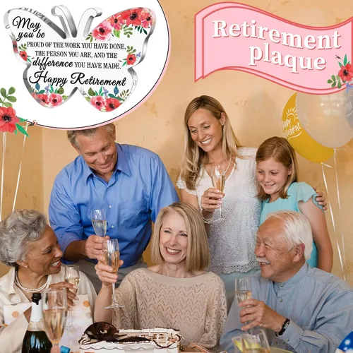 Vista 7 de Chunful Regalos Felices de Jubilación para Mujeres y Hombres Que Te Enorgullezca Recuerdo y Pisapapeles Placa de Jubilación Inspiradora Regalos