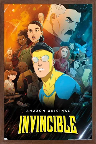 Vista 10 de Trends International Invincible - Póster de pared de hoja del grupo uno, 14.72 x 22.37 pulgadas, versión enmarcada de madera de granero