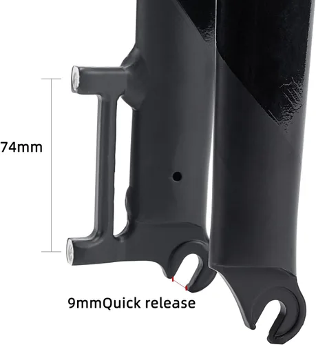 Vista 4 de BUCKLOS 26/27.5/29 "Mountain Bike Horquillas rígidas, 1-1/8" recto MTB freno de disco de horquilla rígida, aleación de aluminio superligera
