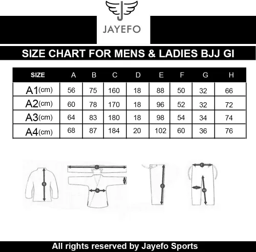 Vista 4 de Jayefo Deportes brasileño Jiu Jitsu Gi para hombres y mujeres preencogido Grappling Uniforme Gis Ultra Ligero Kimonos adultos Bjj Gi